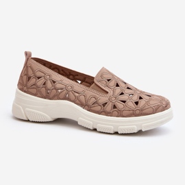 Zapatos Calados Mujer Rosa Emilei beige 1