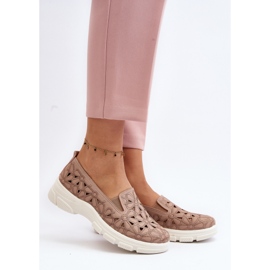 Zapatos Calados Mujer Rosa Emilei beige 2
