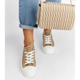 Deportivas plataforma Monteleone beige 3