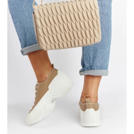 Deportivas plataforma Monteleone beige 4