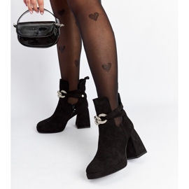 Botines negros decorados con circonitas Elm 3