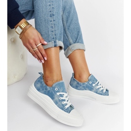 Zapatillas Blais azules con plataforma 1