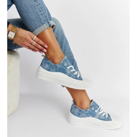 Zapatillas Blais azules con plataforma 2