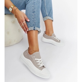 Zapatillas Blais grises con plataforma 2