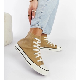 Zapatillas altas marrones de Efren beige 2 Zapatillas altas marrones de Efren beige 2