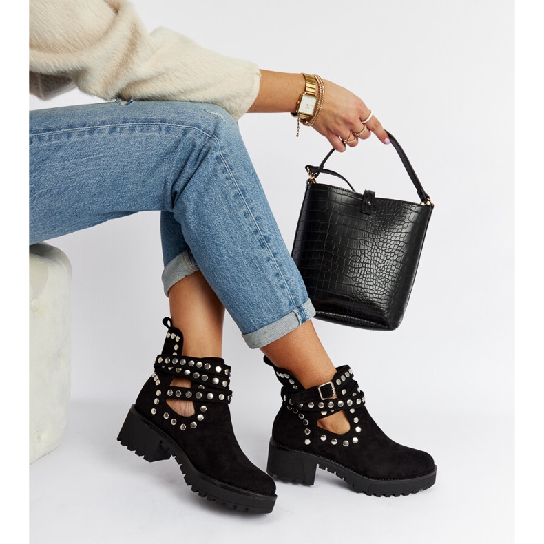 Botas de plataforma Thomas decorativas negras negro 1