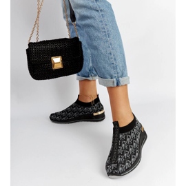 Zapatos Slip On Tartano negros y grises 1