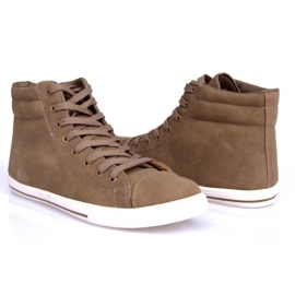 Zapatillas altas estilo 738 color camel marrón 1