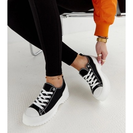 Zapatillas Monteleone negras con plataforma negro 1 Zapatillas Monteleone negras con plataforma negro 1