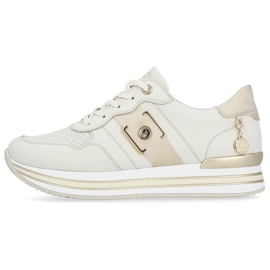 Deportivas piel, deportivas mujer, beige Remonte D1322-60 2