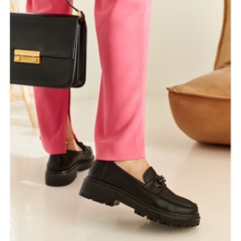 Mocasines negros con hebilla Lyle 1