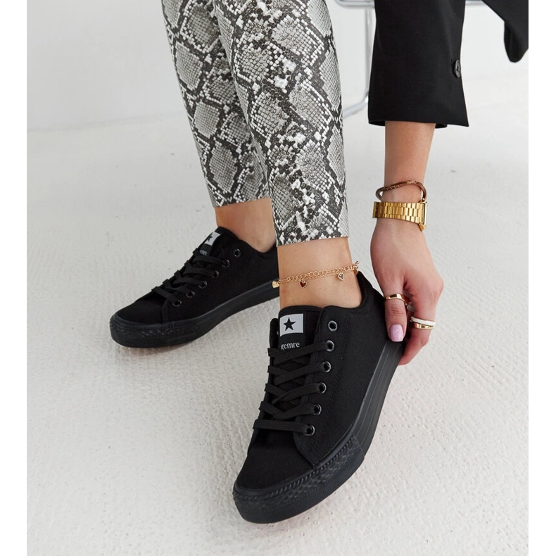 Deportivas Rocky de tejido negro 1