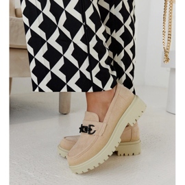 Mocasín ante beige con hebilla Lyle 2