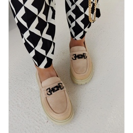Mocasín ante beige con hebilla Lyle 4