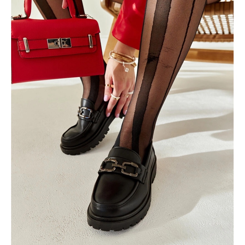 Mocasines hebilla resortes negros 1 Mocasines hebilla resortes negros 1