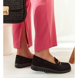Mocasines de ante negro con hebilla Sardis 4