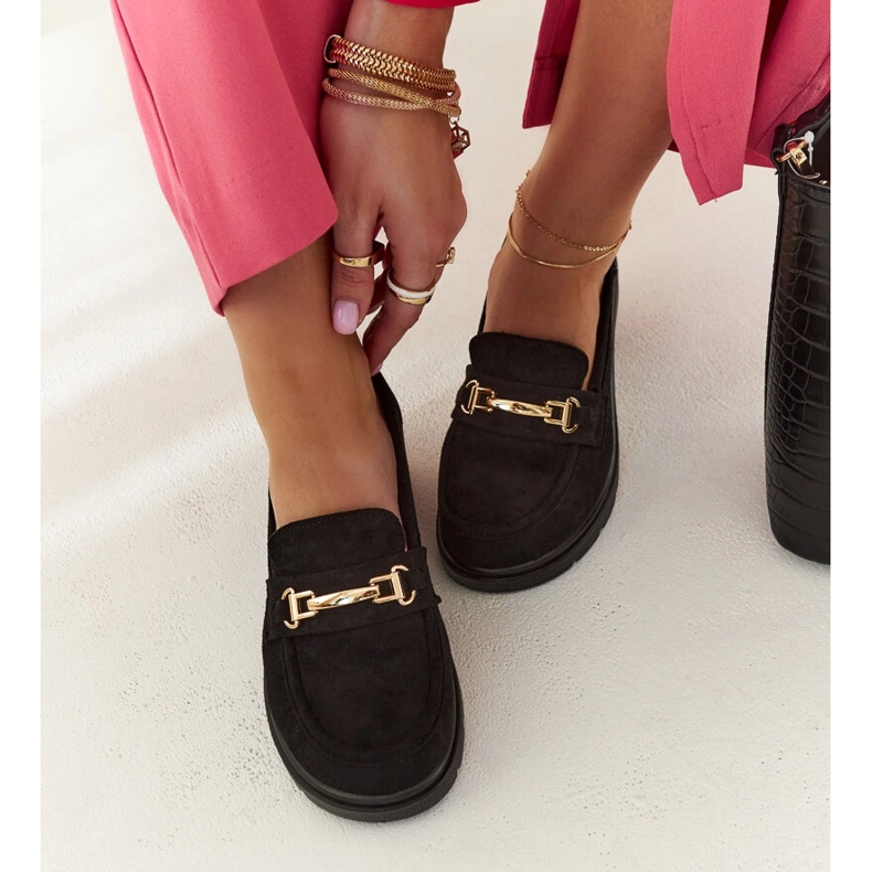 Mocasines Sherie de ante negro 2