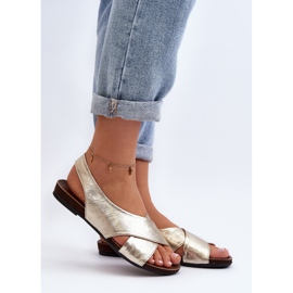 Zazoo 40407 Sandalias Mujer Piel Dorado 4
