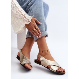 Zazoo 40407 Sandalias Mujer Piel Dorado 1