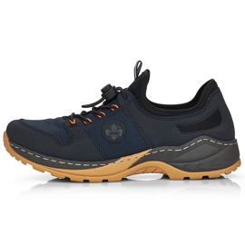 Deportivas cómodas sin cordones para mujer, azul marino, Rieker M0564-14 3
