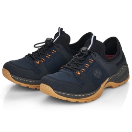 Deportivas cómodas sin cordones para mujer, azul marino, Rieker M0564-14 5
