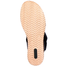Sandalias cuña cómoda piel con velcro Remonte D6453-01 negro 4
