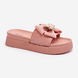 Chanclas de Mujer con Lazo y Osito, Rosa Katterina rosado 2