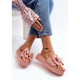 Chanclas de Mujer con Lazo y Osito, Rosa Katterina rosado 9
