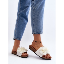 Chanclas de flores blancas para mujer de Lulania blanco 5