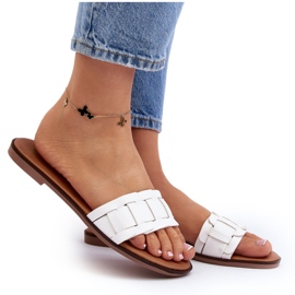 Chanclas Planas Clásicas Mujer Blanco Namrita 10