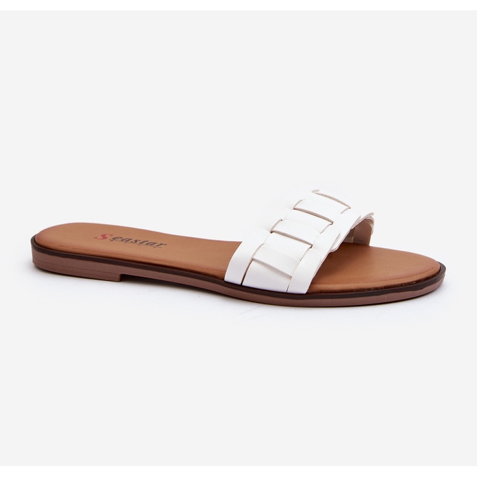 Chanclas Planas Clásicas Mujer Blanco Namrita 2