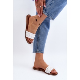 Chanclas Planas Clásicas Mujer Blanco Namrita 4
