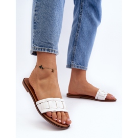 Chanclas Planas Clásicas Mujer Blanco Namrita 5