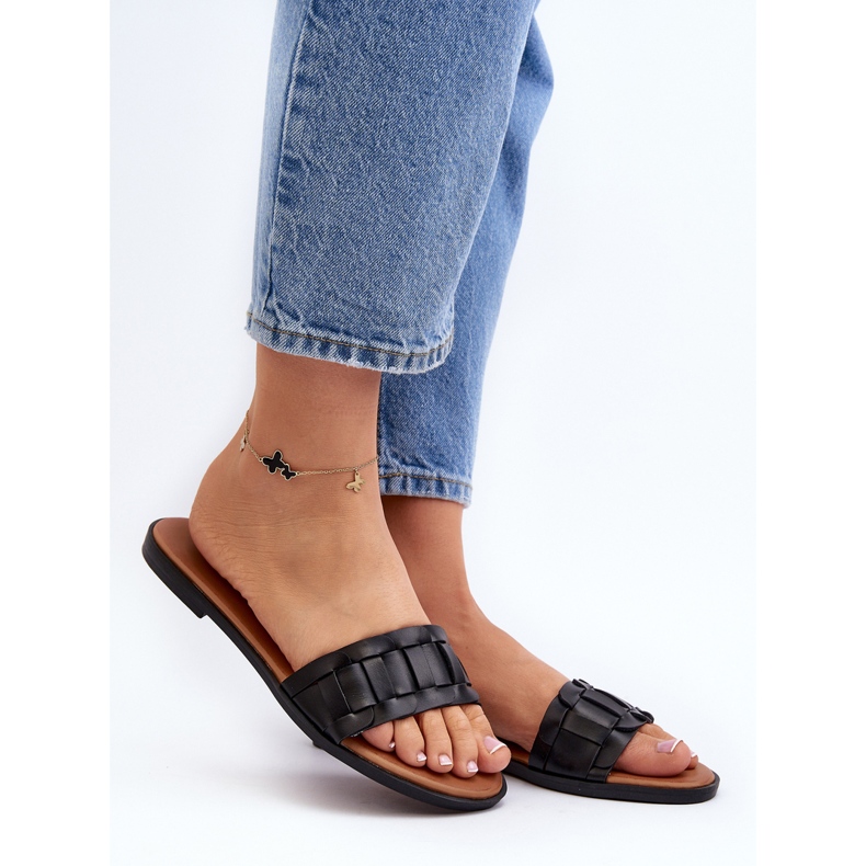 Chanclas Planas Clásicas Mujer Negro Namrita 2