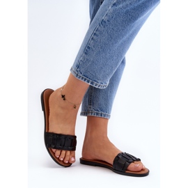 Chanclas Planas Clásicas Mujer Negro Namrita 3