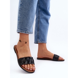 Chanclas Planas Clásicas Mujer Negro Namrita 4