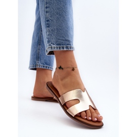 Chanclas de Mujer con Aberturas Rosa Oro Lumossa dorado 7