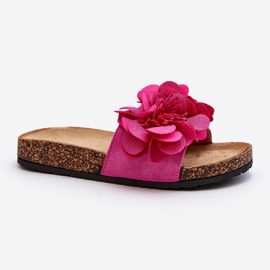 Chanclas de Mujer Con Flores Fucsia Lulania rosado 1