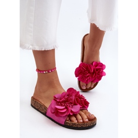 Chanclas de Mujer Con Flores Fucsia Lulania rosado 4
