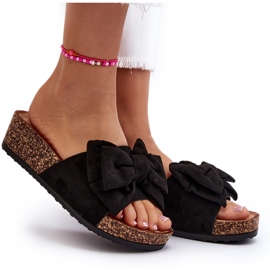 Chanclas de Mujer con Plataforma de Corcho y Lazo, Negro Tarena 8