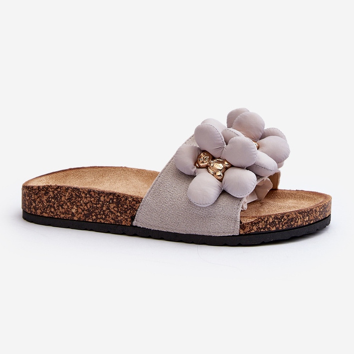 Chanclas de Mujer Con Adornos Gris Bunlia 2 Chanclas de Mujer Con Adornos Gris Bunlia 2