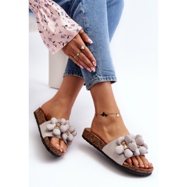 Chanclas de Mujer Con Adornos Gris Bunlia 7