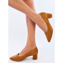 Zapatos de tacón bajo Trabersi Camel marrón 3