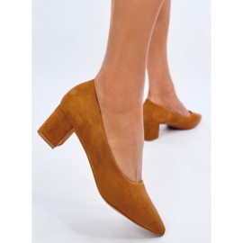 Zapatos de tacón bajo Trabersi Camel marrón 4