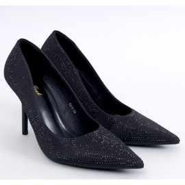 Tacones de mujer Paulis Black con circonitas negro 4