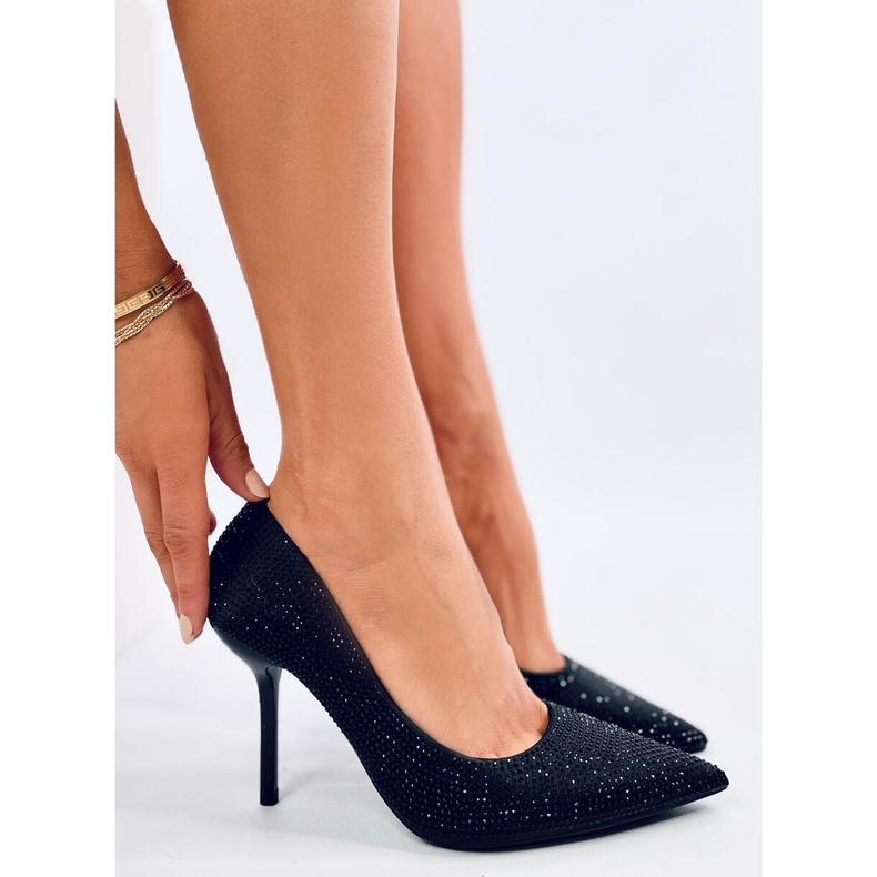Tacones de mujer Paulis Black con circonitas negro 2 Tacones de mujer Paulis Black con circonitas negro 2