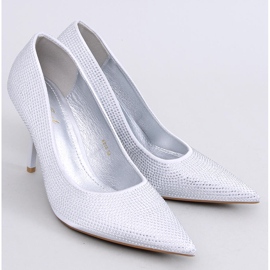 Tacones de mujer Paulis Silver con circonitas plata 5