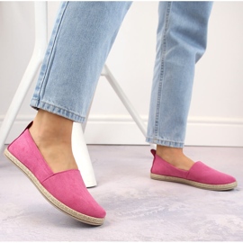 Alpargatas sin cordones para mujer de ante, rosa Potocki W16009 rosado 2
