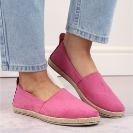 Alpargatas sin cordones para mujer de ante, rosa Potocki W16009 rosado 3