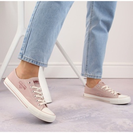 Zapatillas de mujer con cordones Big Star NN274239 rosado 2